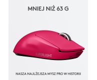 LOGITECH Mysz bezprzewodowa G Pro X Superlight Magenta 910-005956 - 719874 - zdjęcie 5
